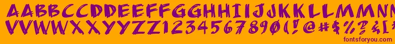 Anudaw Font – Purple Fonts on Orange Background