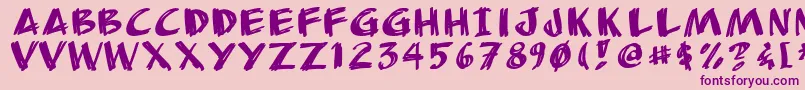 Anudaw Font – Purple Fonts on Pink Background