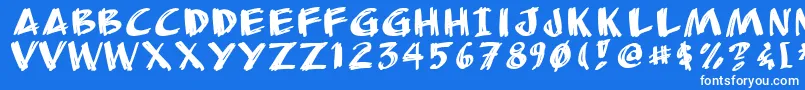 Anudaw Font – White Fonts on Blue Background