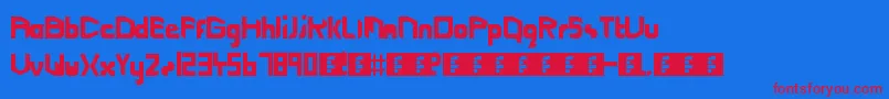 Cutting Edge  Lightspeed Font – Red Fonts on Blue Background