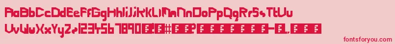 Cutting Edge  Lightspeed-Schriftart – Rote Schriften auf rosa Hintergrund