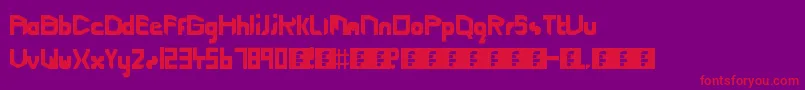 Cutting Edge  Lightspeed Font – Red Fonts on Purple Background