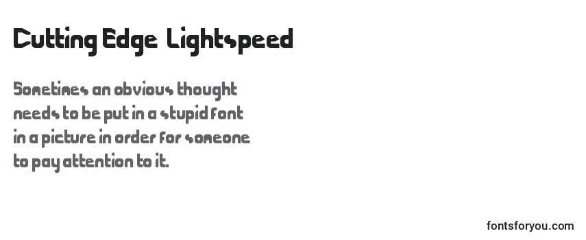 Cutting Edge  Lightspeed Font