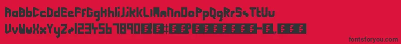 Cutting Edge  Lightspeed2 Font – Black Fonts on Red Background