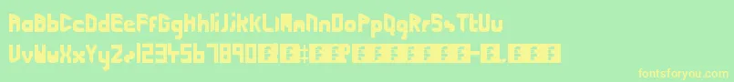 Cutting Edge  Lightspeed2 Font – Yellow Fonts on Green Background