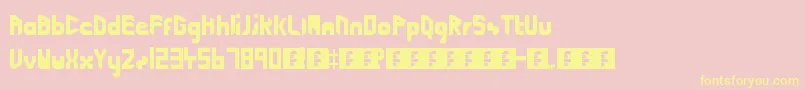 Cutting Edge  Lightspeed2 Font – Yellow Fonts on Pink Background