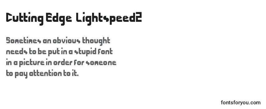 Cutting Edge  Lightspeed2 Font