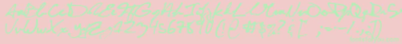 CuttyFruty-Schriftart – Grüne Schriften auf rosa Hintergrund