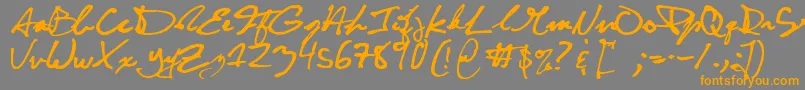 CuttyFruty Font – Orange Fonts on Gray Background