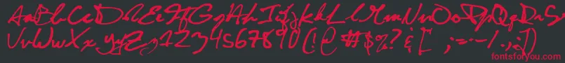CuttyFruty Font – Red Fonts on Black Background