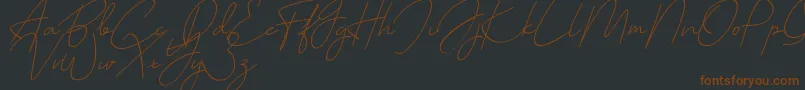 Шрифт cutyle mono line – коричневые шрифты на чёрном фоне