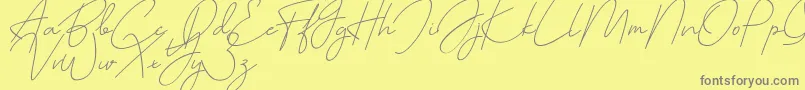 cutyle mono line Font – Gray Fonts on Yellow Background