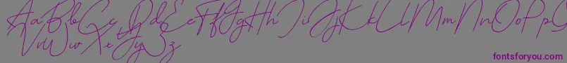 cutyle mono line-Schriftart – Violette Schriften auf grauem Hintergrund