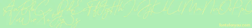 cutyle mono line Font – Yellow Fonts on Green Background