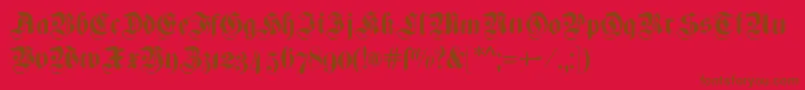 Más sobre la fuente CuxhavenTimes fuente CuxhavenTimes – Fuentes Marrones Sobre Fondo Rojo