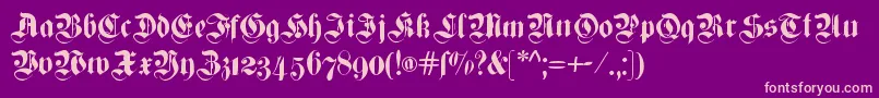 Шрифт CuxhavenTimes – розовые шрифты на фиолетовом фоне