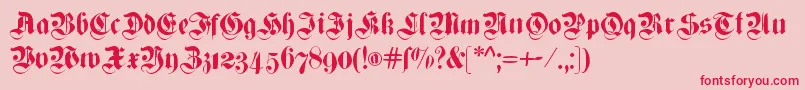 CuxhavenTimes Font – Red Fonts on Pink Background