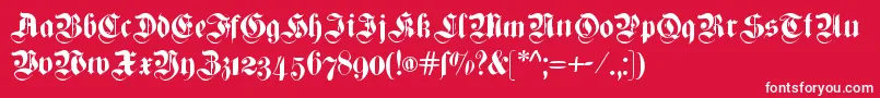 CuxhavenTimes Font – White Fonts on Red Background