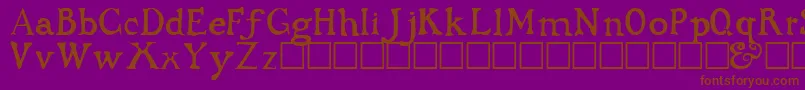 CWDRKAGE Font – Brown Fonts on Purple Background