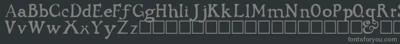 CWDRKAGE Font – Gray Fonts on Black Background