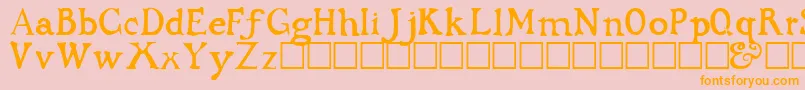 CWDRKAGE Font – Orange Fonts on Pink Background