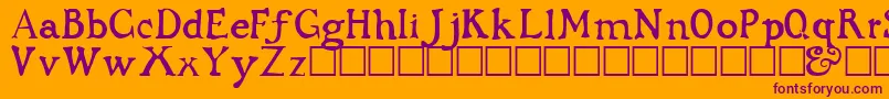 CWDRKAGE Font – Purple Fonts on Orange Background