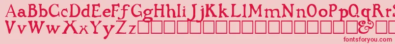 CWDRKAGE Font – Red Fonts on Pink Background