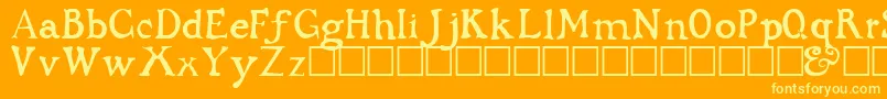 CWDRKAGE Font – Yellow Fonts on Orange Background