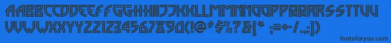 Madison ffy Font – Black Fonts on Blue Background