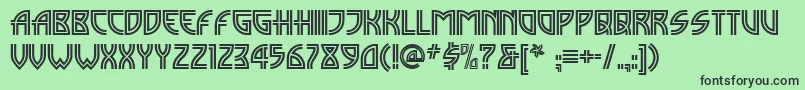 フォントMadison ffy – 緑の背景に黒い文字