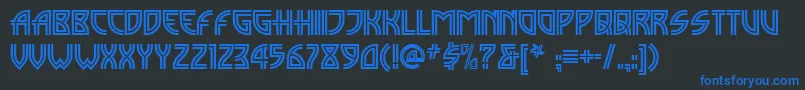 Madison ffy Font – Blue Fonts on Black Background