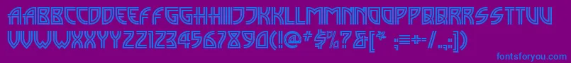 Madison ffy Font – Blue Fonts on Purple Background