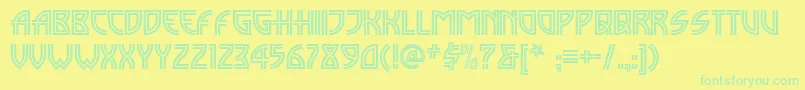 Police Madison ffy – polices vertes sur fond jaune