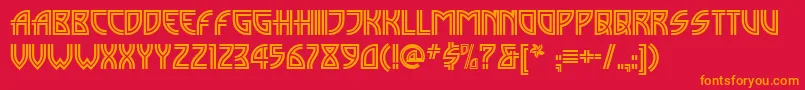 Madison ffy Font – Orange Fonts on Red Background