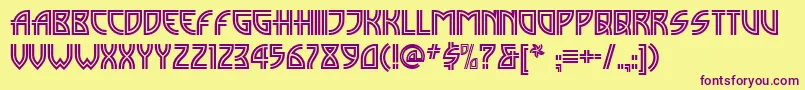 Czcionka Madison ffy – fioletowe czcionki na żółtym tle