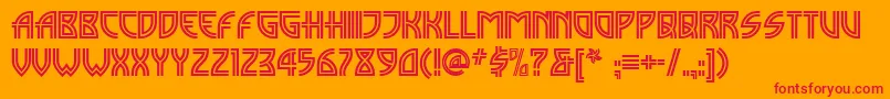 フォントMadison ffy – オレンジの背景に赤い文字