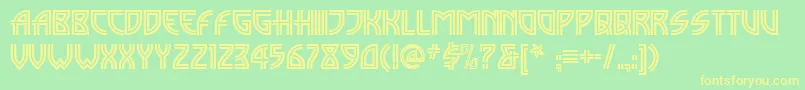 Madison ffy Font – Yellow Fonts on Green Background