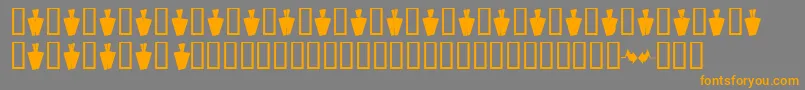 Fonte CYBER – fontes laranjas em um fundo cinza