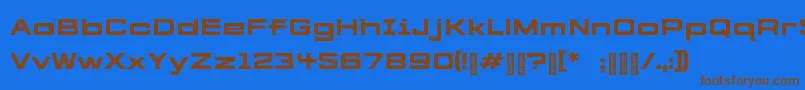 CYBERFREIGHT Normal Font – Brown Fonts on Blue Background