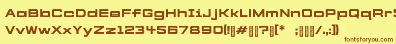 CYBERFREIGHT Normal Font – Brown Fonts on Yellow Background