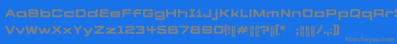 フォントCYBERFREIGHT Normal – 青い背景に灰色の文字