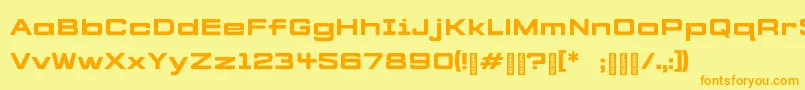 CYBERFREIGHT Normal Font – Orange Fonts on Yellow Background