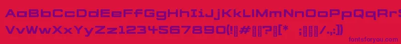 CYBERFREIGHT Normal Font – Purple Fonts on Red Background