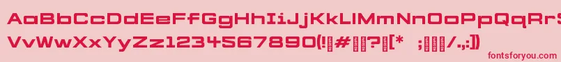 CYBERFREIGHT Normal Font – Red Fonts on Pink Background