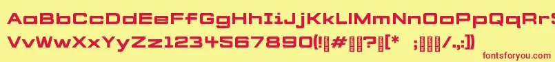 CYBERFREIGHT Normal Font – Red Fonts on Yellow Background