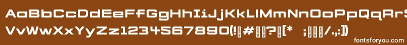 フォントCYBERFREIGHT Normal – 茶色の背景に白い文字