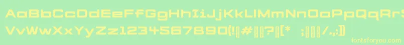 CYBERFREIGHT Normal Font – Yellow Fonts on Green Background