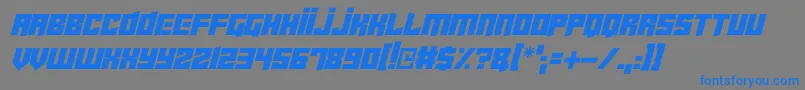 Cyberjunkies Italic Font – Blue Fonts on Gray Background