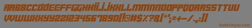 Шрифт Cyberjunkies Italic – коричневые шрифты на сером фоне