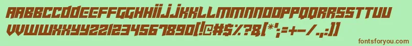 Cyberjunkies Italic Font – Brown Fonts on Green Background